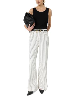 Amaliah High Rise Straight Jeans in Ecru