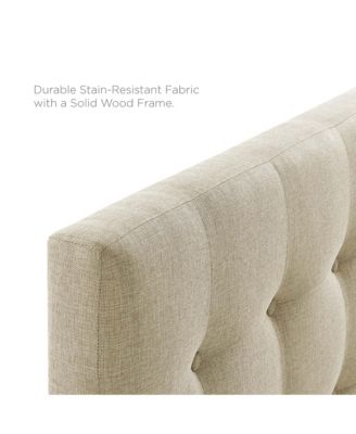Emily Upholstered Fabric Headboard, Queen