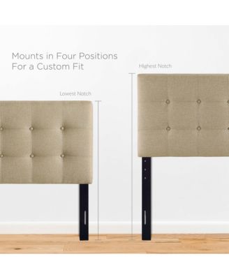 Emily Upholstered Fabric Headboard, Full