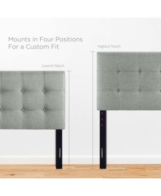 Emily Upholstered Fabric Headboard, Full