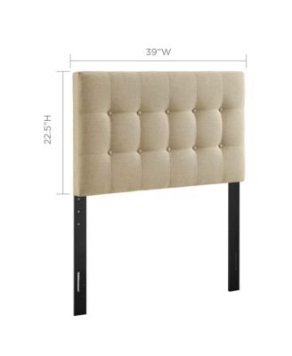 Emily Upholstered Fabric Headboard, Twin