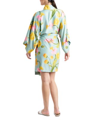 Solene Matte Charmeuse Wrap Robe