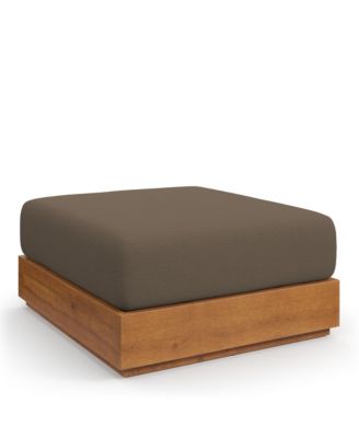 Tahoe Outdoor Patio Acacia Wood Ottoman