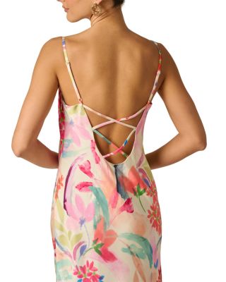 Sateen Bias Long Dress