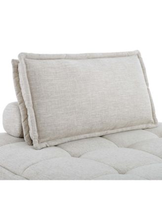 Saunter Tufted Fabric Armless Chair