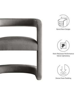 Winslow Barrel Performance Velvet Dining Chair