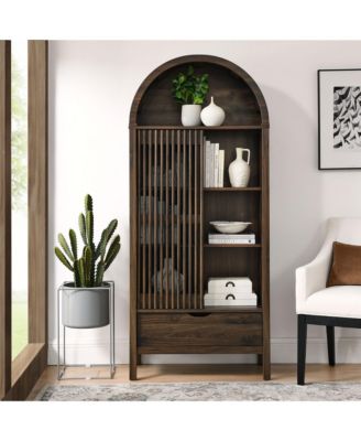 Vaughn 71" Arched Storage Display Cabinet