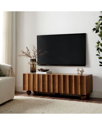 Sorren Scalloped 54" Wood TV Stand