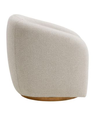Holland Swivel Chenille Fabric Armchair