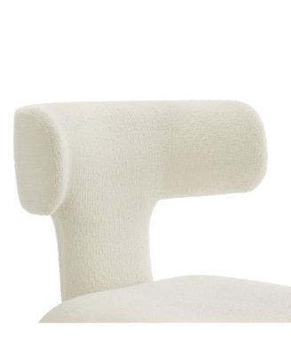 Stellan Curved Back Boucle Upholstered Dining Chair, Set of 2