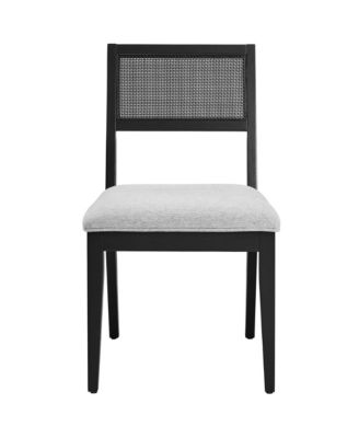 Nimba Faux Rattan Fabric Dining Chairs, Set of 2