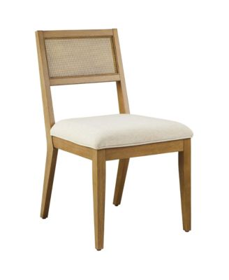 Nimba Faux Rattan Fabric Dining Chairs, Set of 2