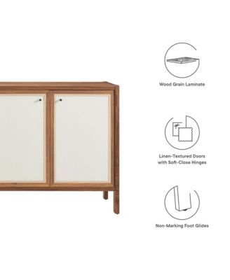 Capri 65" Wood Grain Sideboard Storage Cabinet