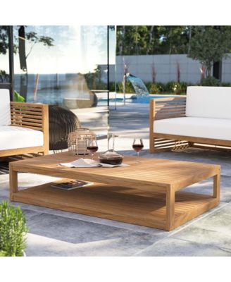 Carlsbad Teak Wood Outdoor Patio Coffee Table