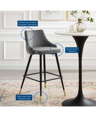 Adorn Performance Velvet Bar Stool