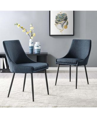 Viscount Upholstered Fabric Dining Chairs, Set of 2