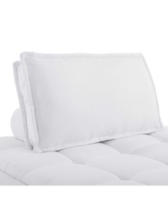 Saunter Tufted Fabric Armless Chair