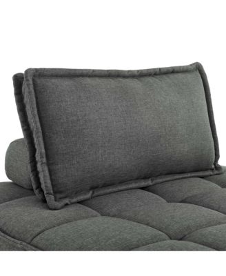 Saunter Tufted Fabric Armless Chair