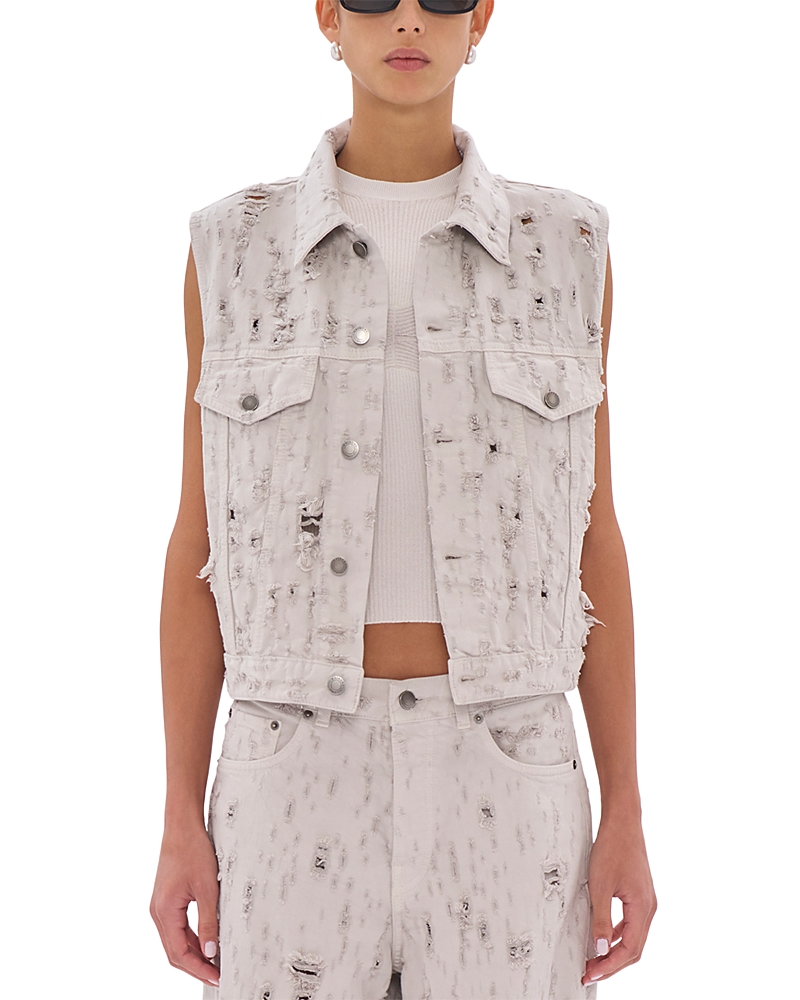 Haikure Ryder Bull Destroyed Denim Vest