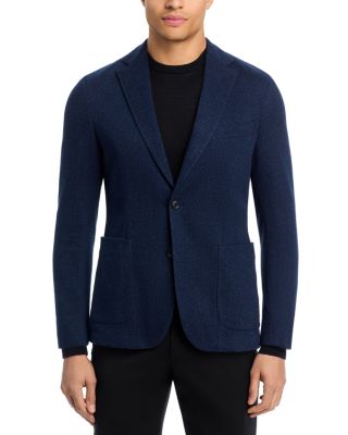 Hanry Jersey Herringbone Slim Fit Unstructured Sport Coat