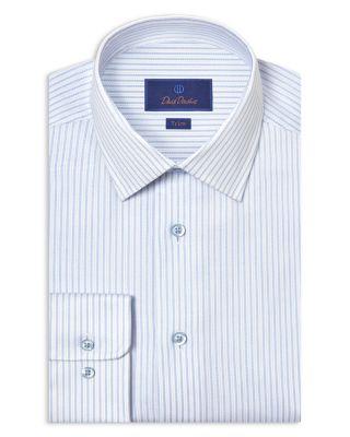 Trim Fit Stretch Twill Stripe Dress Shirt