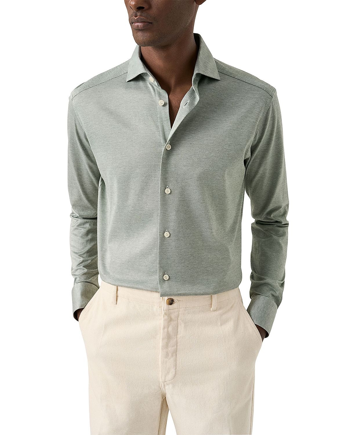 Eton Contemporary Fit Knit Dress Shirt