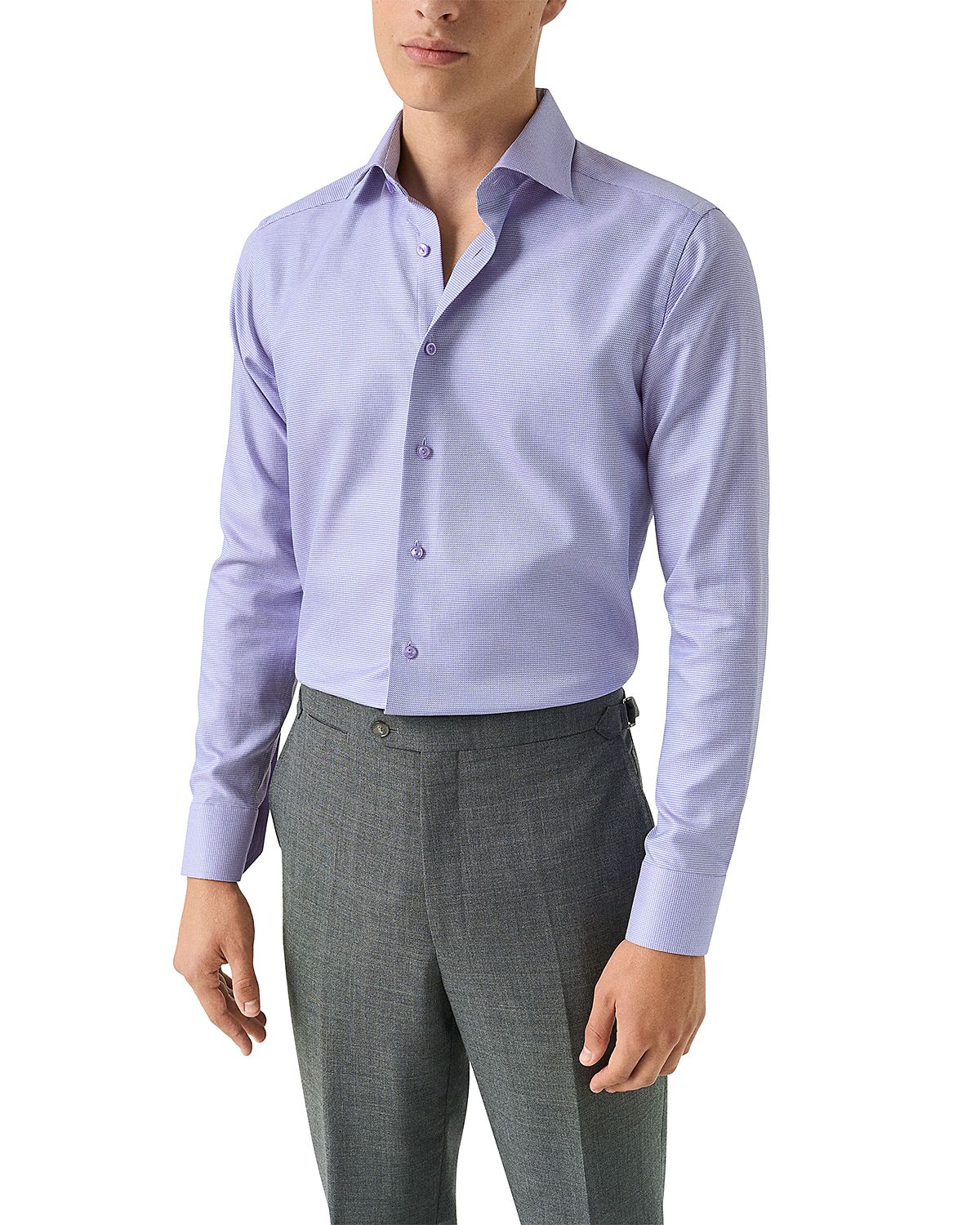 Eton Textured Twill Dress Shirt
