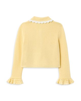 Girls' Pointelle Frill Cardigan - Little Kid, Big Kid