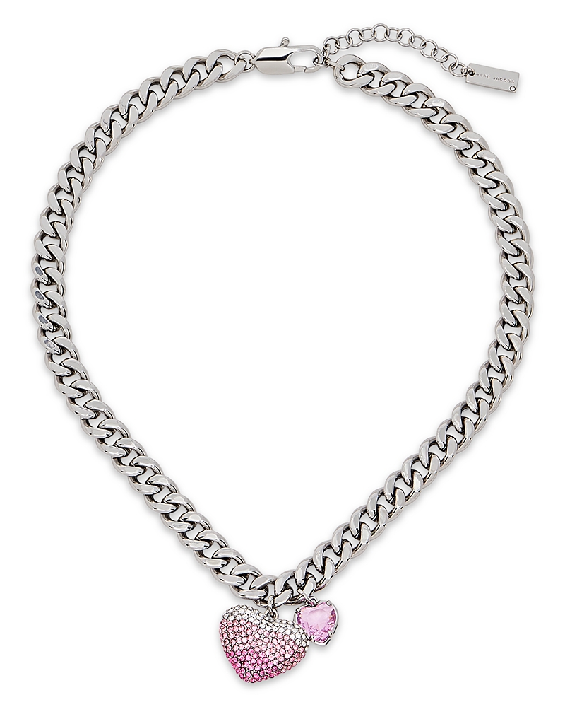 Marc Jacobs The Heart Balloon Pave Chain Necklace, 16