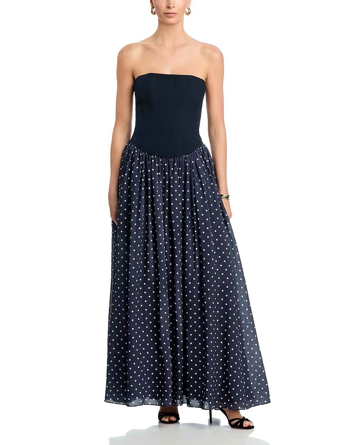 Toccin Odette Strapless Corset Combo Maxi Dress