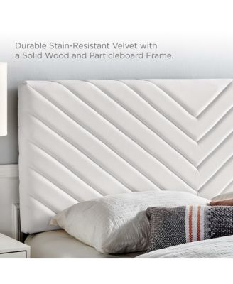 Modway Alyson Angular Channel Tufted Performance Velvet Headboard, California King