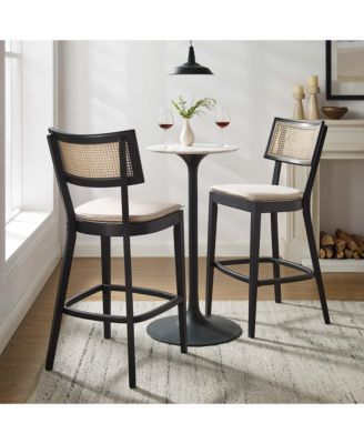 Caledonia Wood Bar Stools, Set of 2