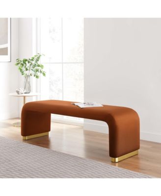 Koda Performance Velvet Waterfall Long Bench