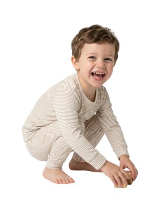 Boys' Oatmeal Stripe Bamboo Kids Pajama Set &acirc;€“ Little Kid, Big Kid