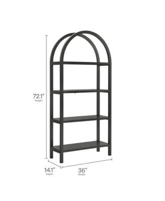  Vexley 72 Inch Large Arched Bookshelf