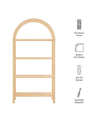  Vexley 72 Inch Large Arched Bookshelf