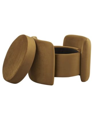 Nebula Upholstered Performance Velvet Ottoman