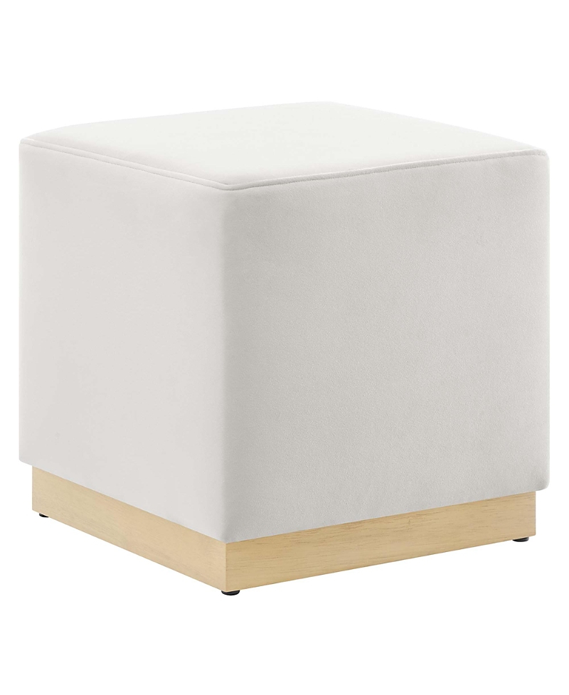 Modway Tilden 17" Square Performance Velvet Upholstered Ottoman