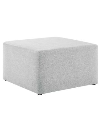  Callum Large 28" Square Woven Heathered Fabric Upholstered Ottoman