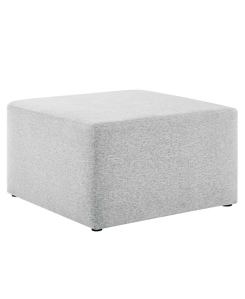 Modway Callum Large 28" Square Woven Heathered Fabric Upholstered Ottoman