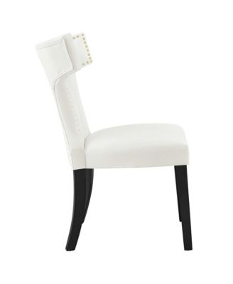  Curve Performance Velvet Dining Chairs, Set of 2