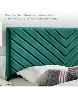 Modway Alyson Angular Channel Tufted Performance Velvet Headboard, Twin