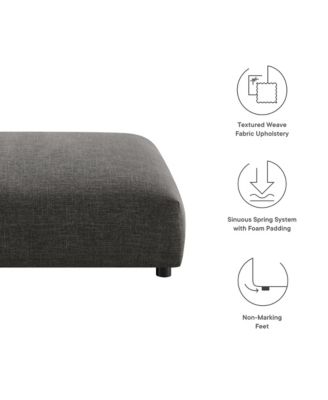  Solace Modular Upholstered Fabric Ottoman