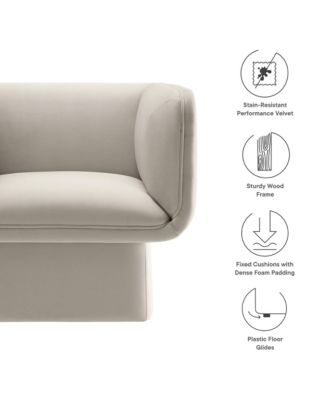  Tate Performance Velvet Accent Chair