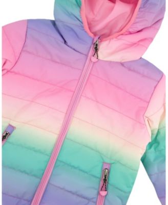 Girls' Quilted Mid-Season Gradient Jacket - Little Kid