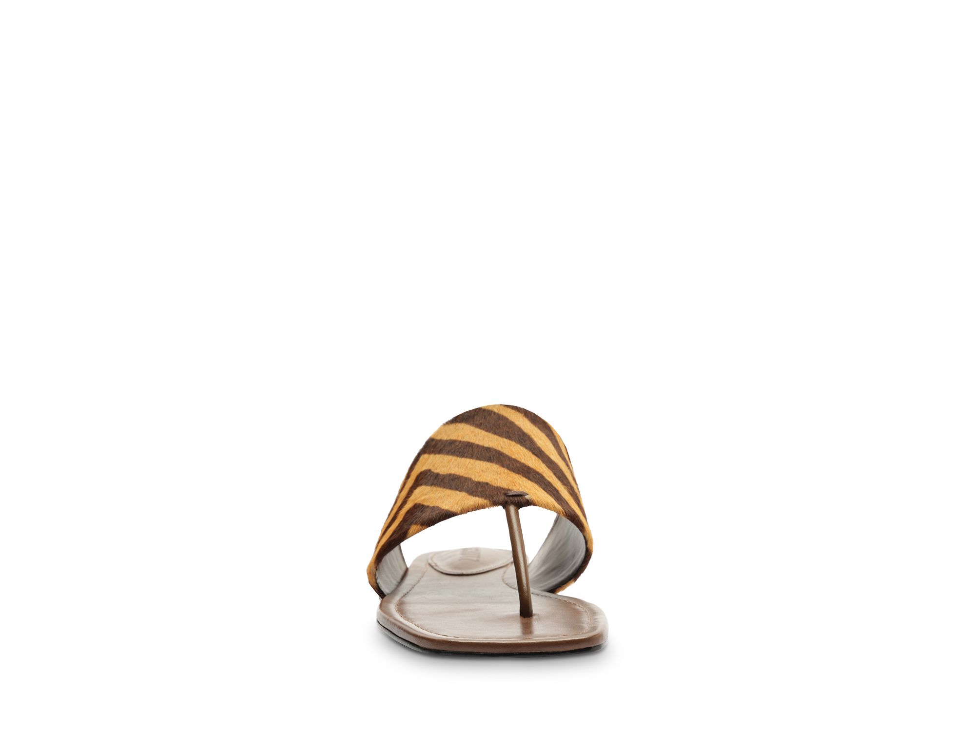 Women's Martha Animal Print Calf Hair Slide Sandals — Image 5