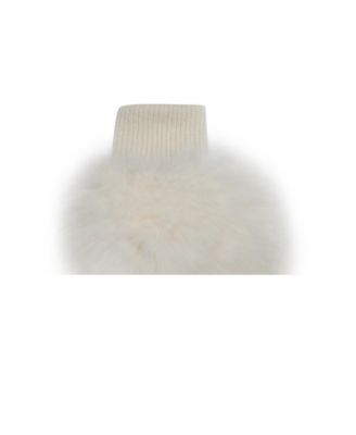  Katia White Faux Fur Mittens