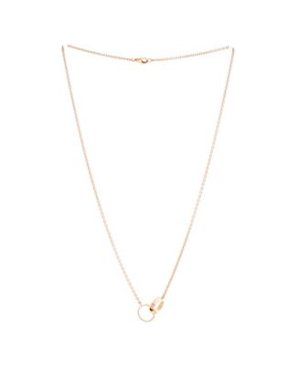  Love Interlocking Necklace 18K Rose Gold, 17.25"