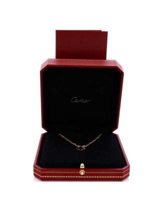  2 Diamonds Love Pendant Necklace 18K Gold and Diamonds, 16"