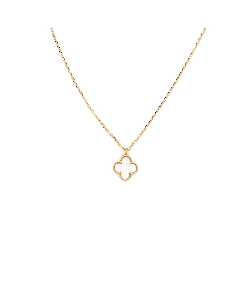 Pre-Owned Van Cleef & Arpels Sweet Alhambra Pendant Necklace 18K Gold and Mother of Pearl, 15.75"